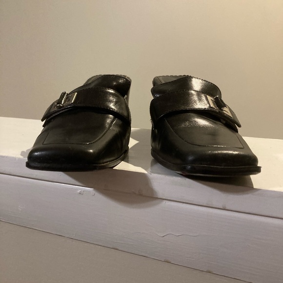 Liz Claiborne Flex Mule Genuine Leather Black With Buckle. Size 8.5 - Picture 6 of 7